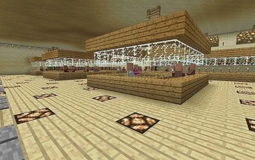 Биржа Нью-Йорка в Майнкрафт в классическом стиле