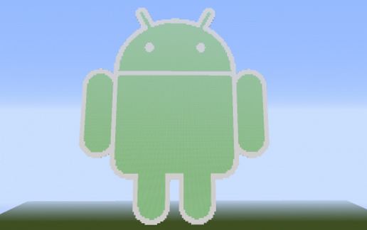 Логотип Android из блоков Майнкрафта — скриншот 4
