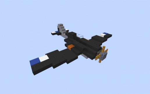 Истребитель F4U Corsair в натуральную величину для Майнкрафт