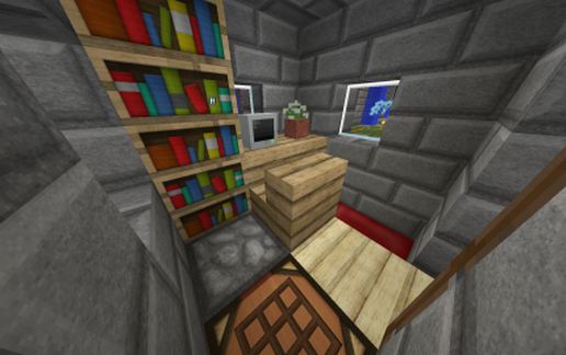 Компактный домик 5x5 для выживания в Майнкрафт — скриншот 3