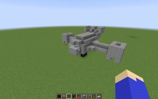 Приземлённый боевой дирижабль VTOL для Майнкрафт