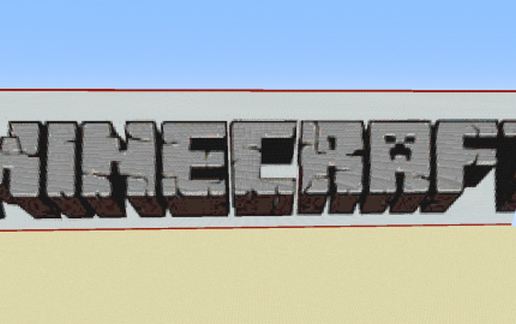Логотип Minecraft из блоков — скриншот 4