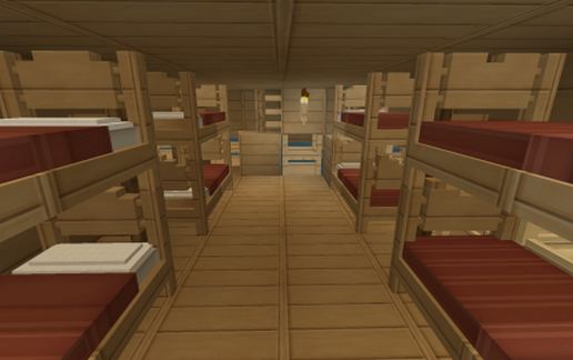 Пиратский корабль для Майнкрафт 81×64×54, 90865 блоков — скриншот 3