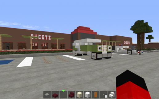 Постройка заправки в стиле Sheetz для Майнкрафт