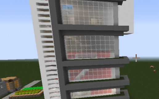 Компактный квадратный дом 16x16 для выживания в Майнкрафт