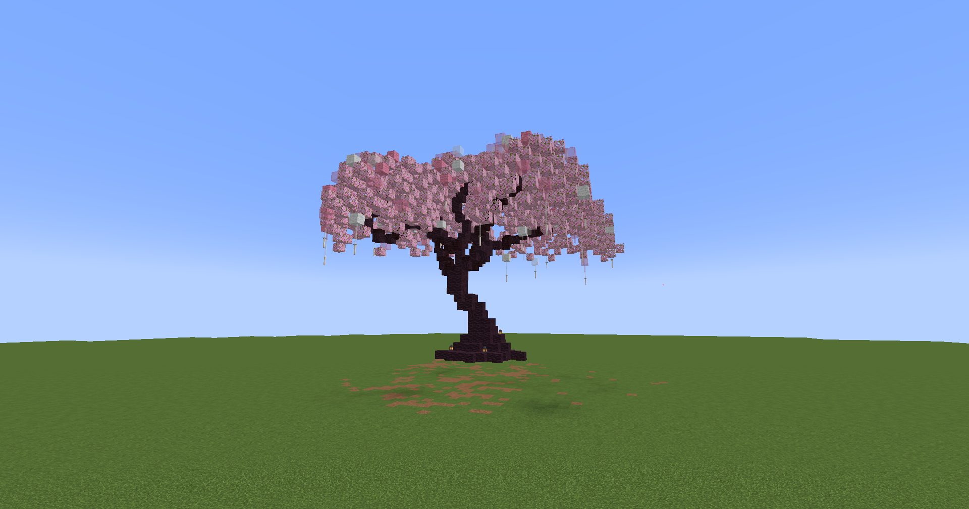 Цветущая сакура для Create: великолепие природы в Minecraft