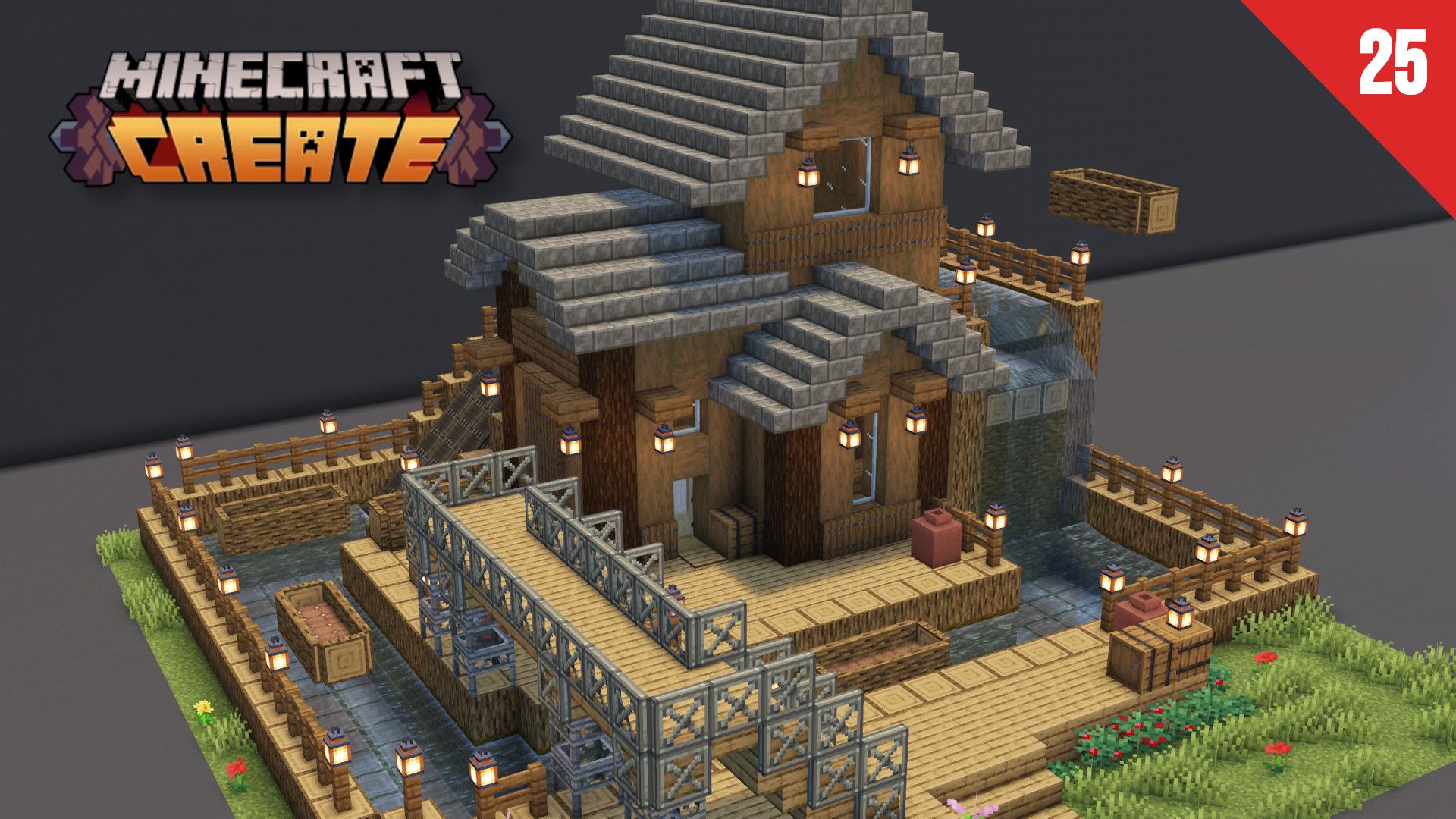 Цветущая сакура для Create: великолепие природы в Minecraft — скриншот 6